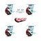 Service Caster 4 Inch Poly on Aluminum Caster Set with Roller Bearing 4 Brake 2 Swivel Lock SCC SCC-30CS420-PAR-TLB-BSL-2-TLB-2 - alternate 3